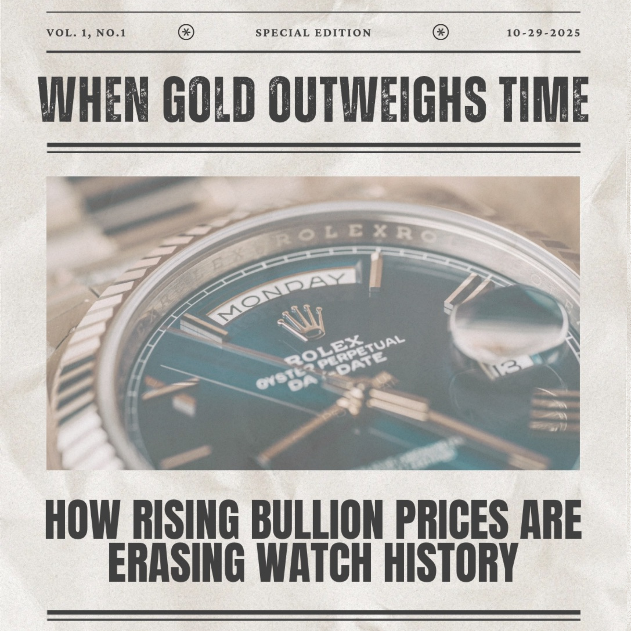 When Gold Outweighs Time